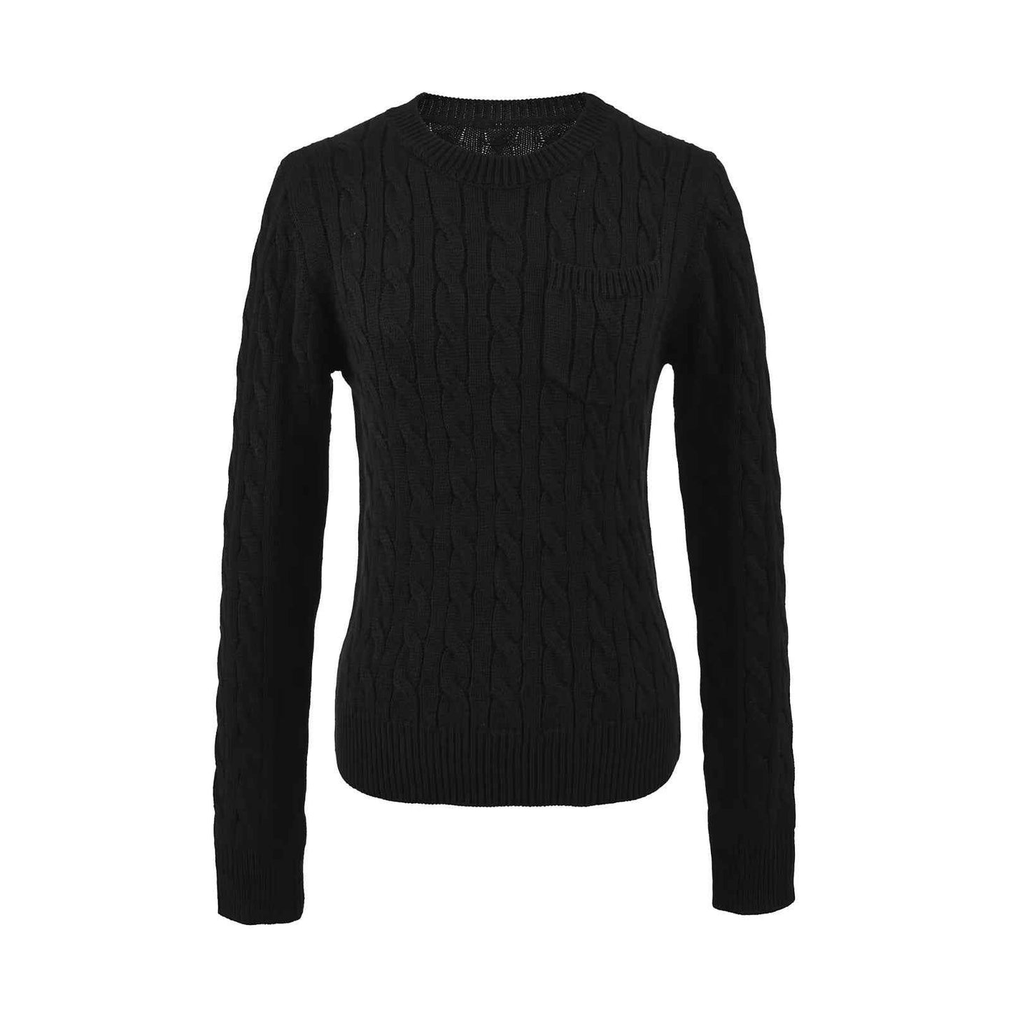 Korean-style Relaxed Versatile Purple Sweater For Petite Women