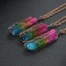 Hot Selling Stone Crystal Pillar Tree Of Life Pendant Ins Fashion Necklace by Mirlaine Univers