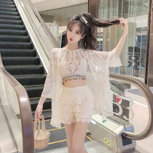 Hot Spring Vacation Beach Embroidery Hollow Swimsuit
