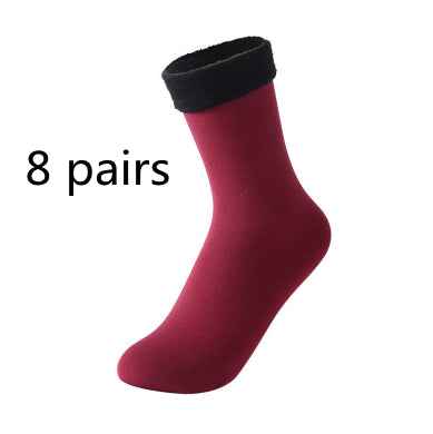 Women's Padded Velvet Warm Soft Medium Tube Socks
