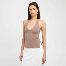 Halter Slim Fit Pullover Stitched Backless Pure Color Split Vest Top