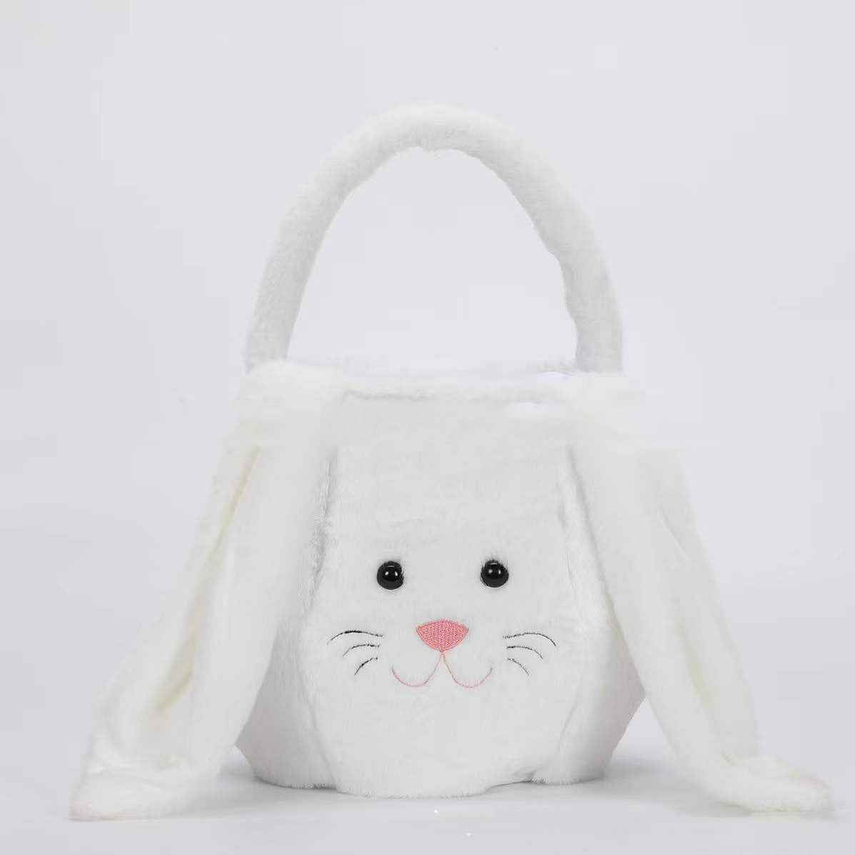 Long Eared Rabbit Easter Bag Basket Plush Gift