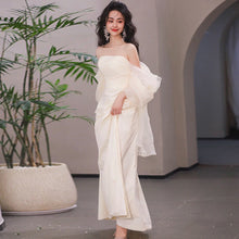 Tube Top Light Wedding Dress Bride Simple Long by Mirlaine Univers