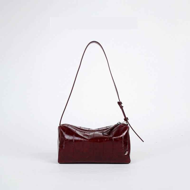 Crossbody Bag Minimalist Design Top Grain Leather Shoulder Bag