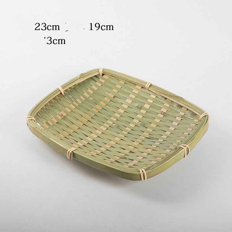 Hand-woven Mini Fruit Basket Grid Small Bamboo Basket Fruit Basket Small Basket