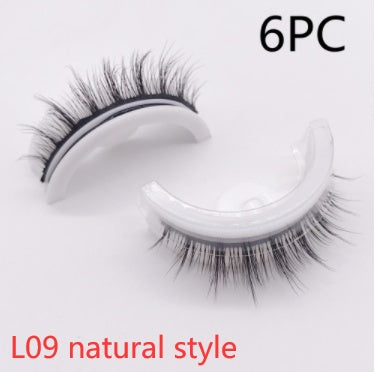Reusable 3D Mink Lashes Natural False Eyelashes Self Adhesive Fake Glue Free Makeup Eyelash Extension Silk by Mirlaine Univers