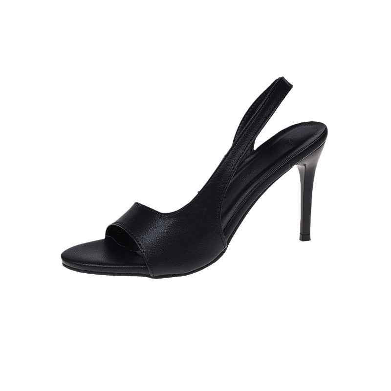Summer New Style Pointed Toe French Style Plus Size Outer Wear High Heel Sandals For Women