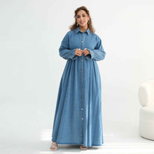 Denim Dress Middle Eastern Dubai European And American-style Robe
