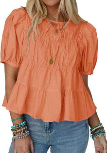 Summer Puff-sleeve Doll Shirt Short Sleeves