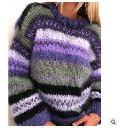 Casual Warm Knit Sweaters From Europe And The US