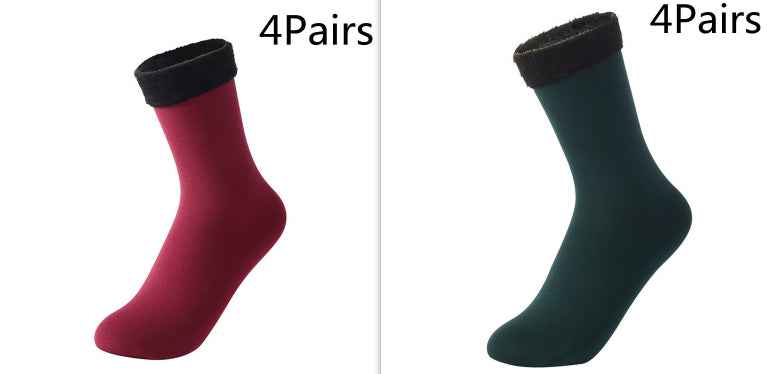 Women's Padded Velvet Warm Soft Medium Tube Socks