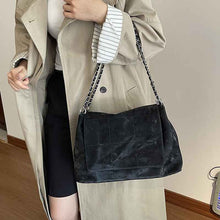 Womens High End High Capacity Suede Crossbody Tote For Work