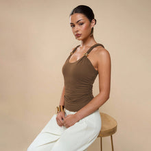 Womens Fitted Top With Metal Ring Detailing And Thin Shoulder Straps by Mirlaine Univers Womens Fitted Top With Metal Ring Detailing And Thin Shoulder Straps Mirlaine Univers womens-fitted-top-with-metal-ring-detailing-and-thin-shoulder-straps 0 Womens Fitted Top With Metal Ring Detailing And Thin Shoulder Straps Mirlaine Univers Womens Fitted Top With Metal Ring Detailing And Thin Shoulder Straps
