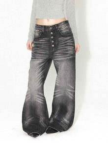Retro Zipped Five Button Jeans