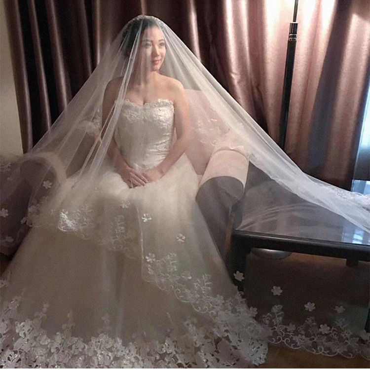 New Style Veil Korean Lace Petal Veil by Mirlaine Univers