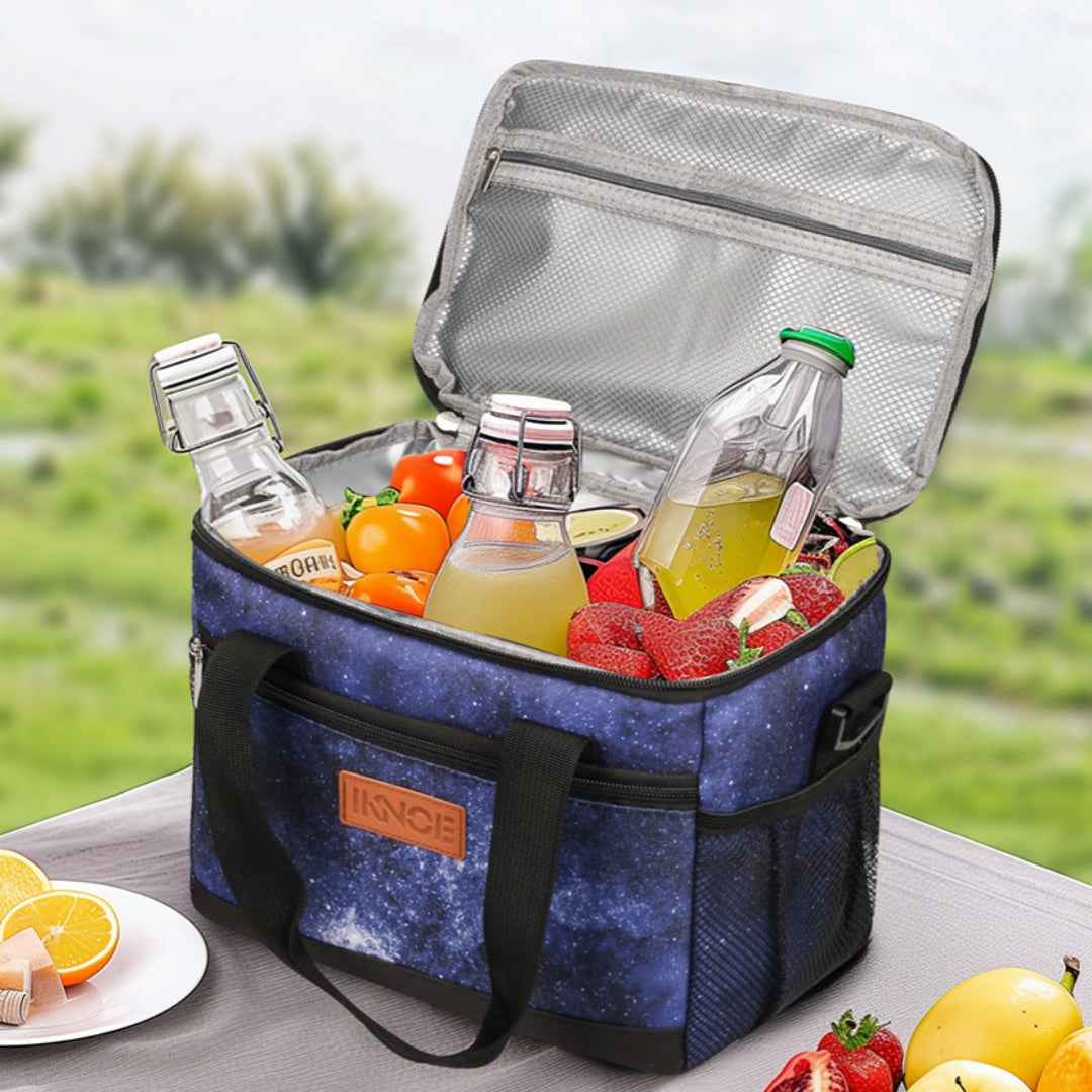 Portable Outdoor Insulated Tote Bag Foldable Made From Thickened Oxford Fabric With Leak Proof Insulation