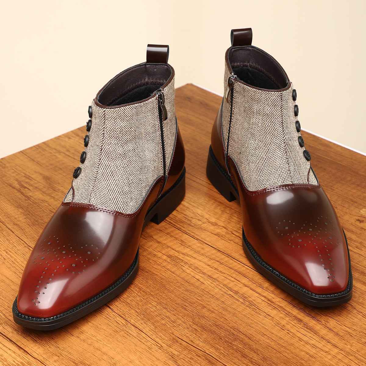 British Style Retro Business Formal Wear Leather Shoes Men's Versatile