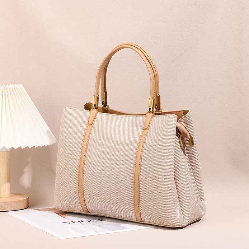 Sophisticated Womens Commuter Bag Spacious Solid-color Tote With A Light-luxury Premium Texture
