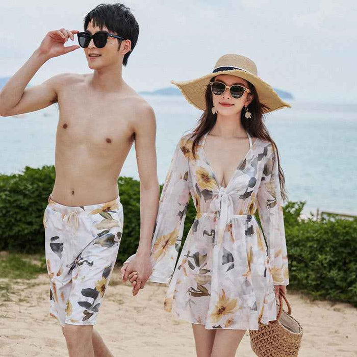 Nouveau bikini de lune de miel pour couple, maillot de bain pour source thermale