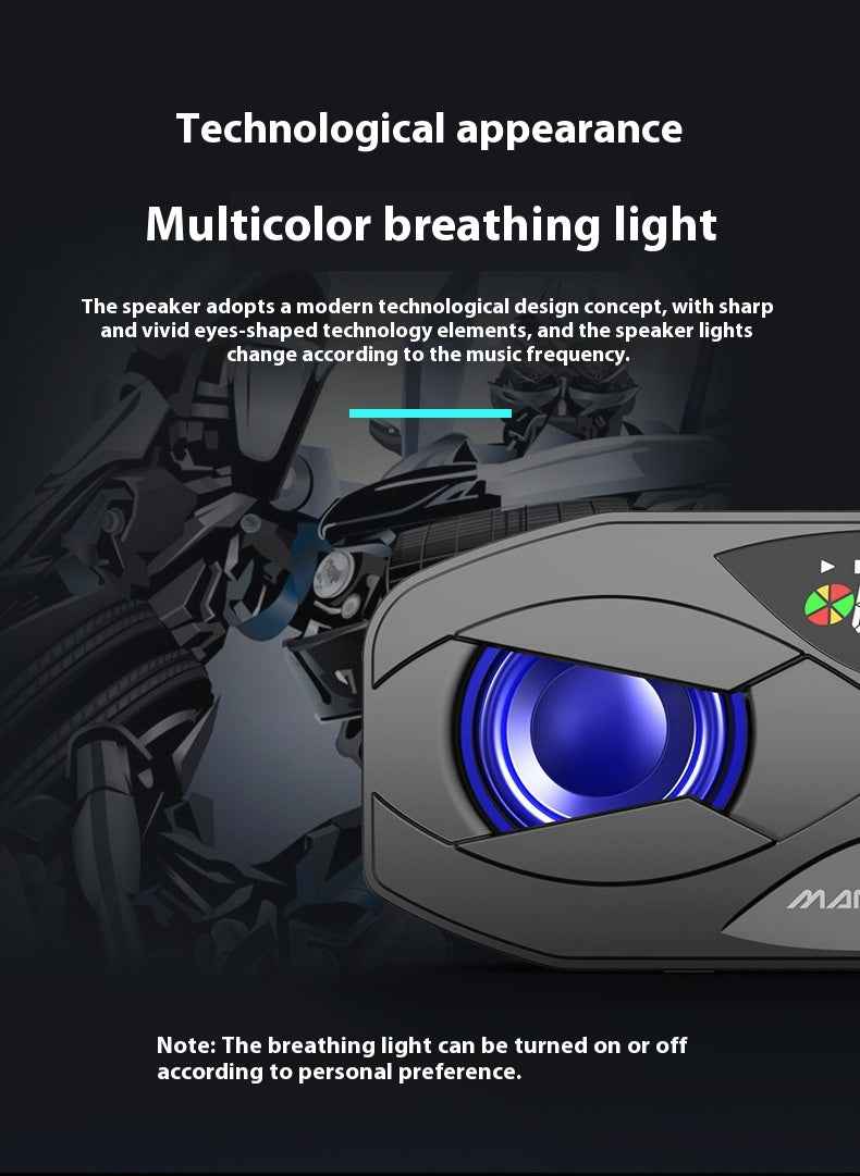 Bluetooth Subwoofer Colorful Light Small Speaker