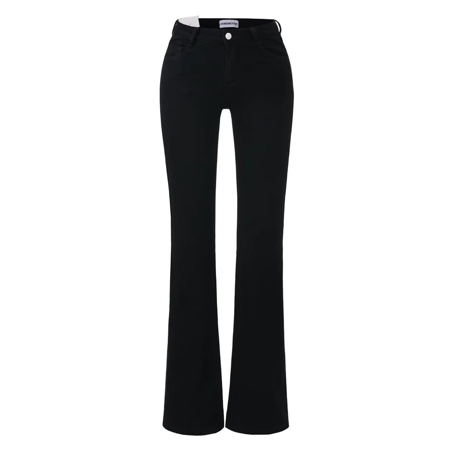 Slim-fit Washed Denim Jeans With Built-in Hip-padding To Elongate The Legs by Mirlaine Univers