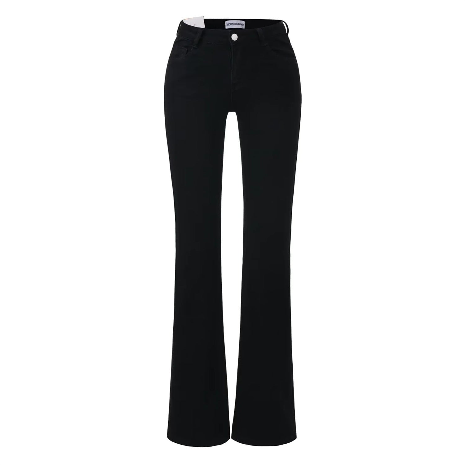 Slim-fit Washed Denim Jeans With Built-in Hip-padding To Elongate The Legs by Mirlaine Univers