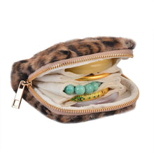 Luxury-Light Ring Pendant Bracelet Multi-Layer Leopard-Print PU Leather Jewelry Organizer Bag