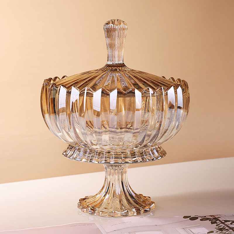 Modern Light-luxury Elevated Fruit Bowl With A Lid
