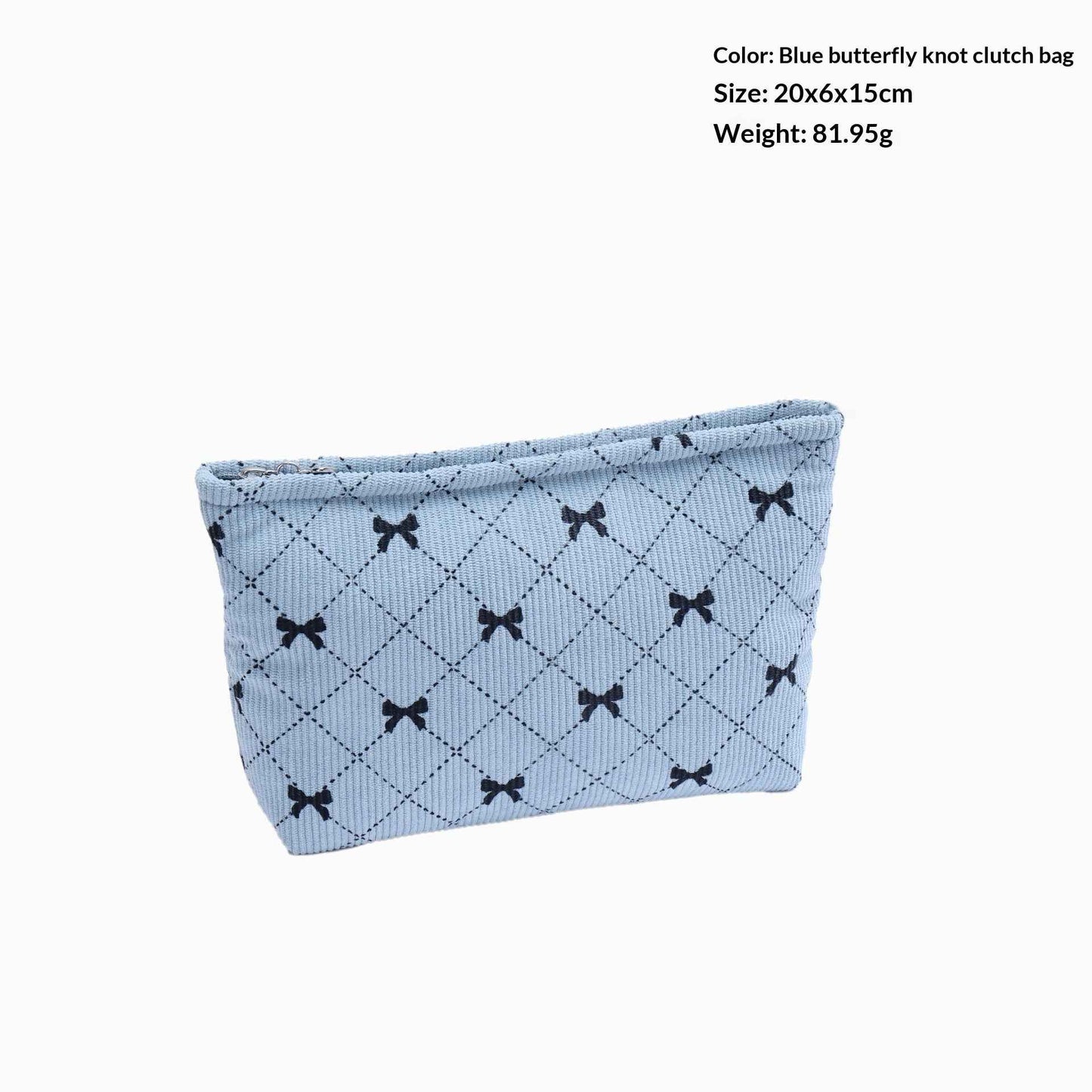 New Corduroy Bow-knot Home Fashion Large-capacity Makeup Bag