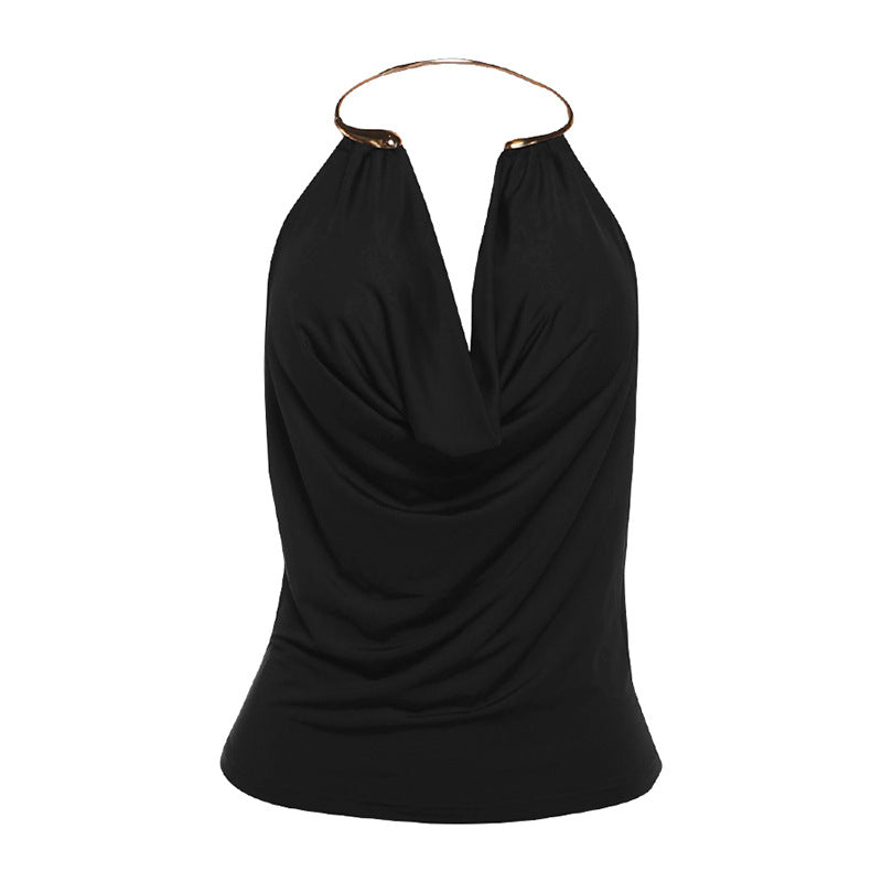Fashionable Solid-Color Low-Cut Plunging Neckline Metal Halter Bodycon Tank Top by Mirlaine Univers Fashionable Solid-Color Low-Cut Plunging Neckline Metal Halter Bodycon Tank Top Mirlaine Univers fashionable-solid-color-low-cut-plunging-neckline-metal-halter-bodycon-tank-top 0 Fashionable Solid-Color Low-Cut Plunging Neckline Metal Halter Bodycon Tank Top Mirlaine Univers Fashionable Solid-Color Low-Cut Plunging Neckline Metal Halter Bodycon Tank Top