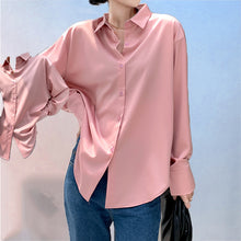 Women's Long-sleeved Satin Shirt by Mirlaine Univers