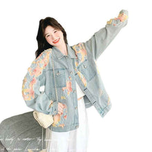 Fashionable Patchwork Distressed Short Jacket