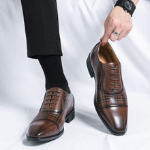 Square Toe Men's Breathable Business British Style Niche Leather Shoes by Mirlaine Univers