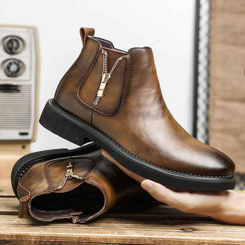 Slip-on Business High-top Casual Ankle Boots
