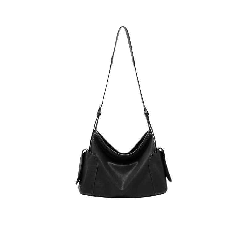 Large, Genuine Leather Crossbody Bag With Dual Handles