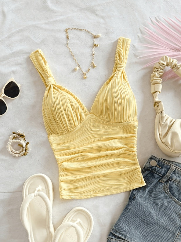 Women's Summer Casual Romantic Twisted Knit Camisole