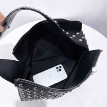 Stylish Edgy Niche Underarm Shoulder Bag With Rivet Detailing
