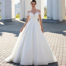 Off-shoulder Light Wedding Dress Bridal Main Yarn Lace Wedding Veil Small Trailing by Mirlaine Univers