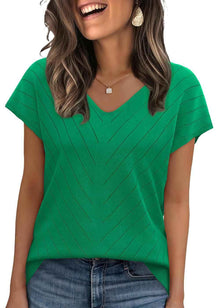 Sleeve Sweater V-Neck Trendy Cutout Casual Knitted Womens