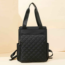 Stylish Casual Dual-handle Backpack With Embroidered Diamond-pattern Designversatile And Perfect For Everyday Use For Women
