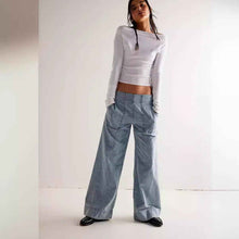 Fashionable Low-rise Non-stretch Denim Trousers Loose-fitting And Slimming
