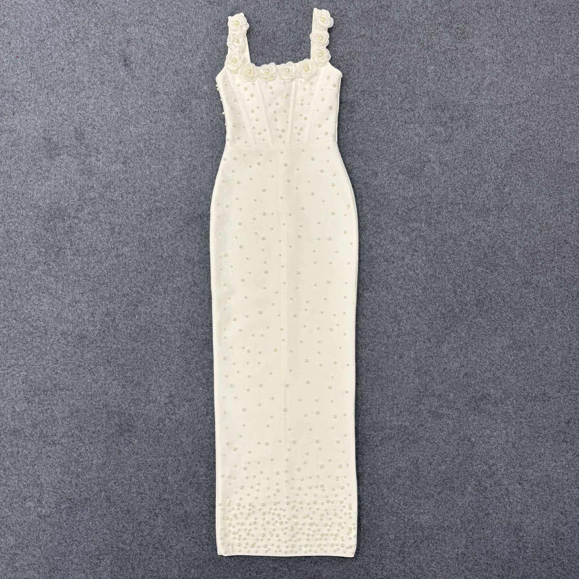Floral Beaded Elegant Womens Bandage Dress