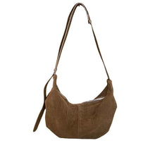 Womens Elegant Matte Leather Crossbody Shoulder Bag
