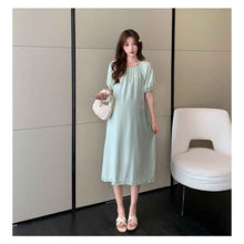 Sweet-style Age-reducing Chiffon Midi Dress With Pockets