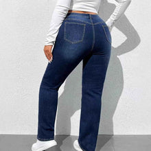 Women's Stretch Denim Straight-leg Pants