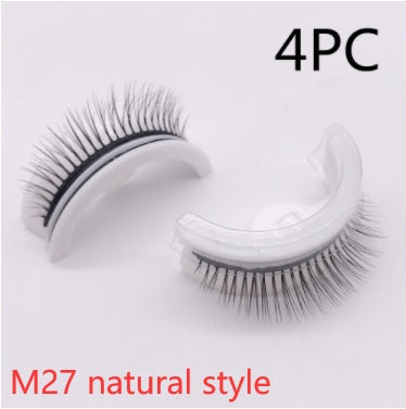 Reusable 3D Mink Lashes Natural False Eyelashes Self Adhesive Fake Glue Free Makeup Eyelash Extension Silk by Mirlaine Univers