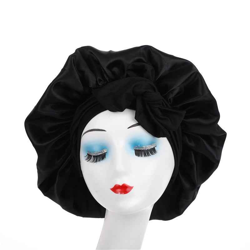 Single Layer Ribbon Round Cap Bow Artificial Silk