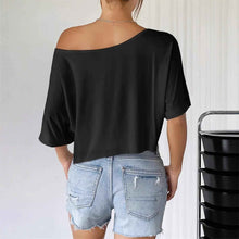 Elegant Off-shoulder Neckline T-shirt Top