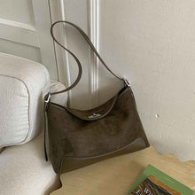 Stylish Suede Lock-Clasp Versatile ShoulderCrossbody Bag