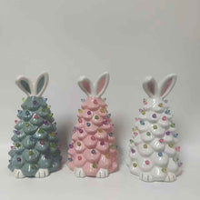Easter Bunny Shape Ceramic Tree Decorations Spring Easter Bunny Glow Ornaments Easter Bunny Tree